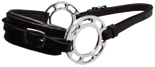 Challenger Horse Adjustable Leather Bitless Bridle Training Hackamore 35H11