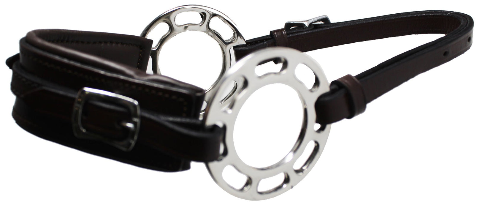 Challenger Horse Adjustable Leather Bitless Bridle Training Hackamore 35H11