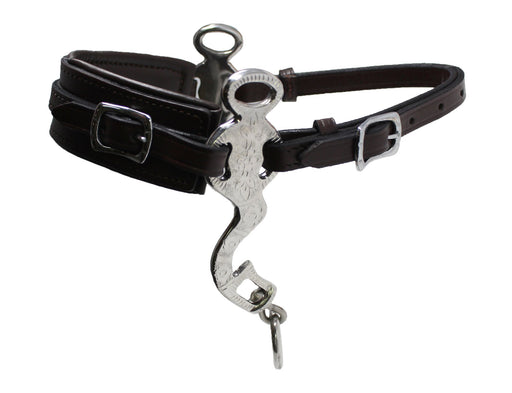 Challenger Horse Adjustable Leather Bitless Bridle Training Hackamore 35H13