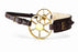 Horse  Western Fleece Padded Brown Leather Brass Cheeks Adjustable Hackamore 35H48