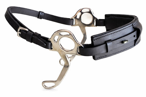 Horse Leather Short Shank Padded Noseband Training Hackamore Curb Strap 35H65
