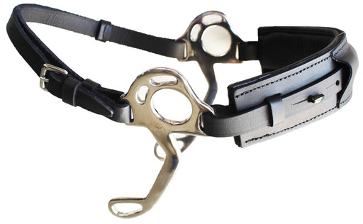 Horse Leather Short Shank Padded Noseband Training Hackamore Curb Strap 35H65