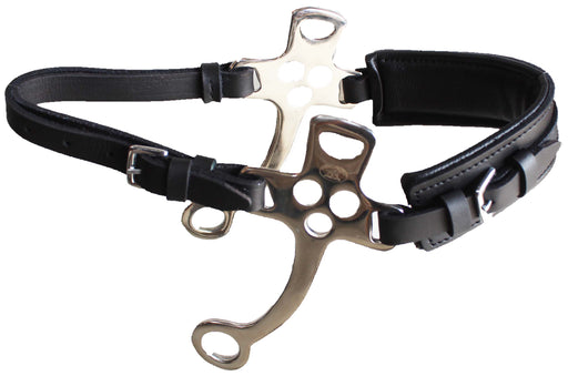 Horse Leather Short Shank Padded Noseband Training Hackamore Curb Strap 35H69