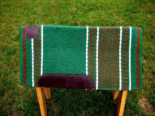 34x36 Horse Wool Western Show Trail SADDLE BLANKET Rodeo Pad Rug Green 3621D
