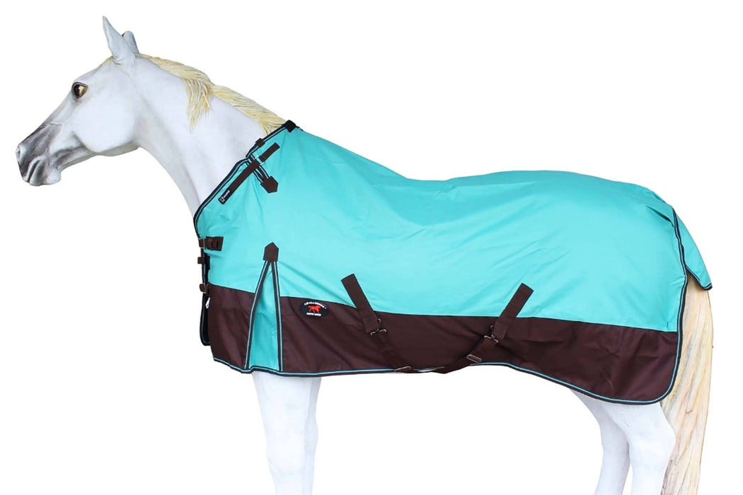 1200D Turnout Waterproof Rain Horse Sheet Light Winter Blanket0g No Fill Solids Surcingles