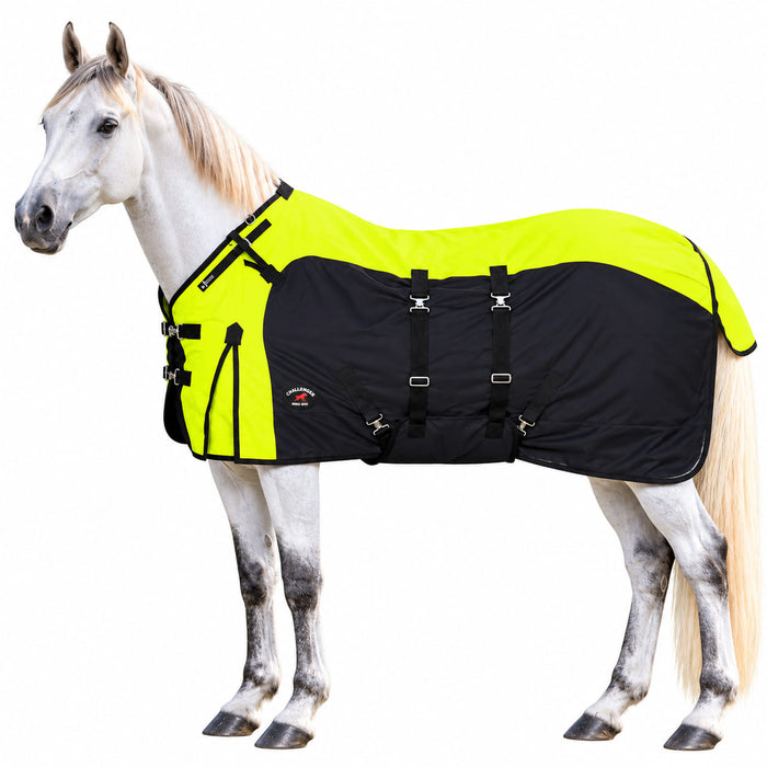 Horse 1200D Turnout Sheet Waterproof, Breathable, Light-Weight Rain Blanket with Bellyband, Ripstop Outer Shell0g No Fill Solids Bellyband