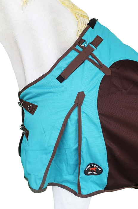 1200D Turnout Lightweight Bellyband Rain Horse  Fleece Lined Winter Blanket Sheet 388LG