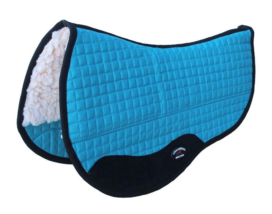 Western Horse SADDLE PAD 28X30 DOUBLE BACK  BARREL FLEECE LINED TURQUOISE 39108