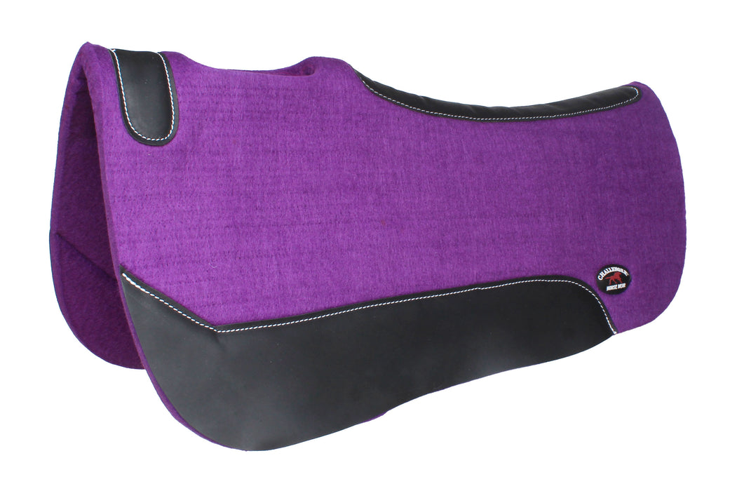 Horse Western Wool Felt Contoured Close Contact Barrel Saddle Pad Purple 39121