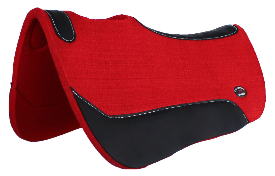 Horse Western Wool Felt Contoured Close Contact Barrel Saddle Pad Purple 39121