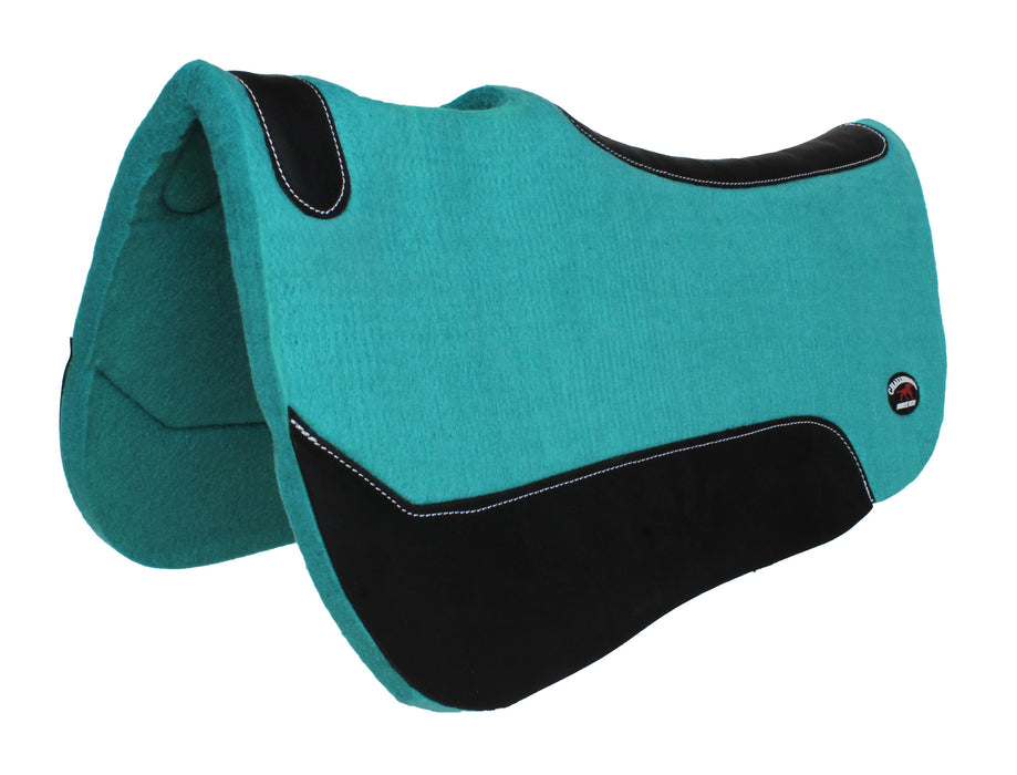 Horse Western Wool Felt Contoured Close Contact Barrel Saddle Pad Purple 39121