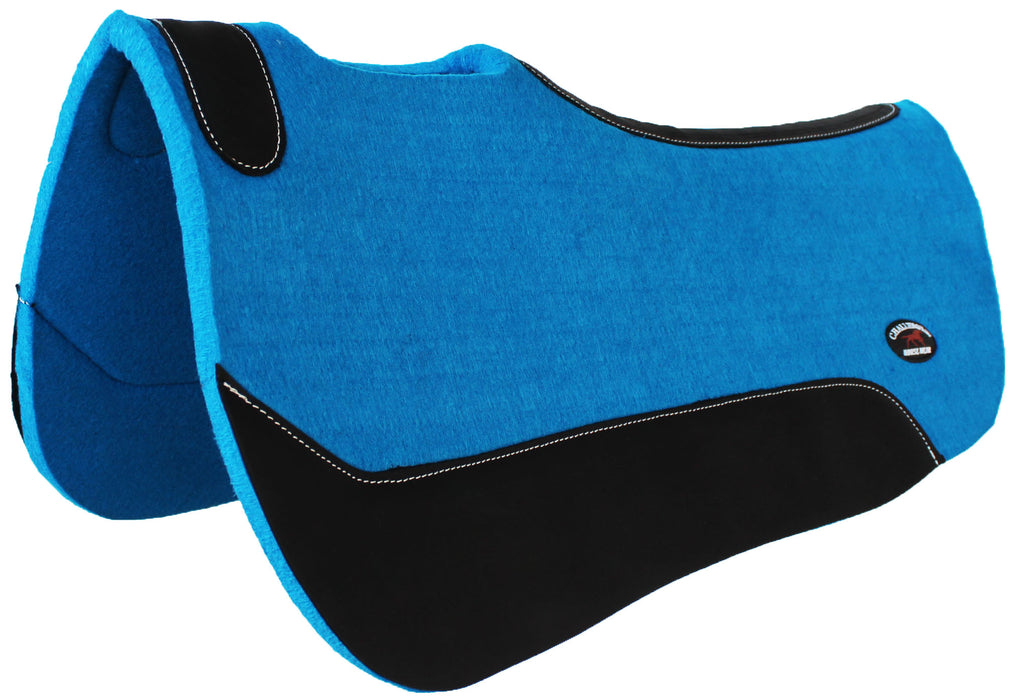 Horse Western Wool Felt Contoured Close Contact Barrel Saddle Pad Purple 39121