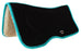 Horse 30" x 30" Contoured Fleece Lined Western Saddle Pad Teal 39131