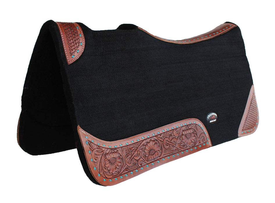 Thick Horse SADDLE PAD  Western Contour Wool Felt Therapeutic 32" x 32" 39147