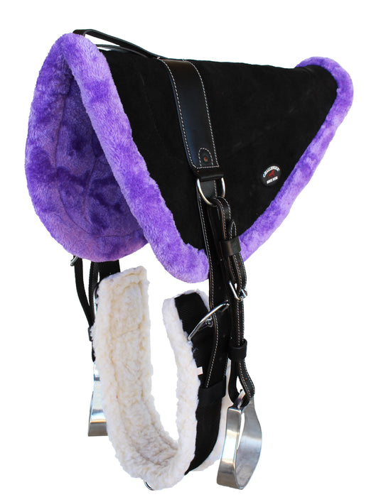 Horse SADDLE PAD WESTERN BAREBACK Suede Leather Girth Stirrups 39171-174