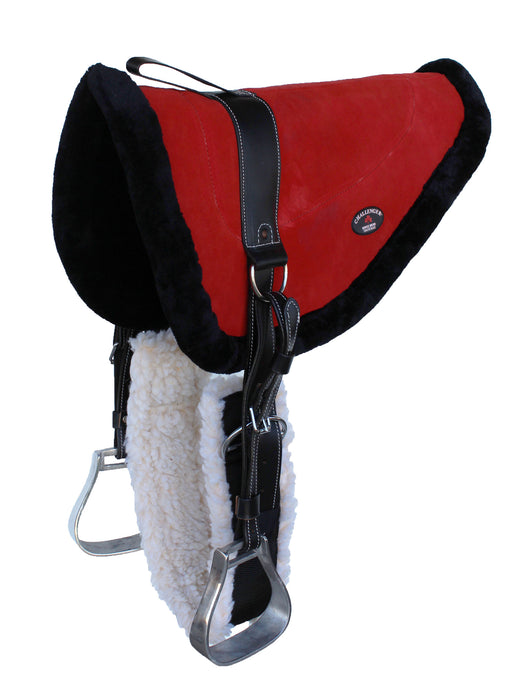 Horse SADDLE PAD WESTERN BAREBACK Suede Leather Girth Stirrups 39171-174