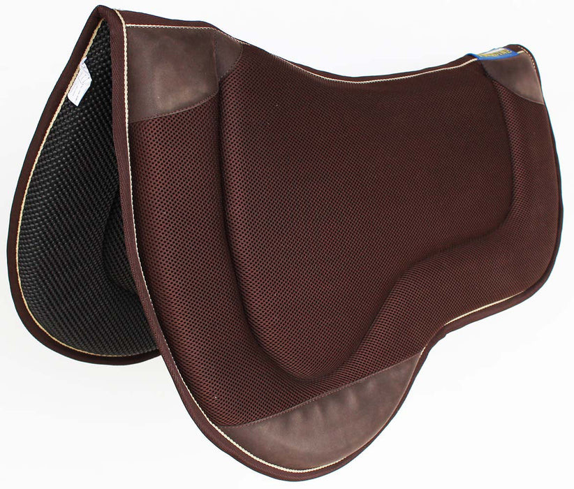 Horse SADDLE PAD Western English Endurance Anti-Slip Memory Neoprene Brown 39156