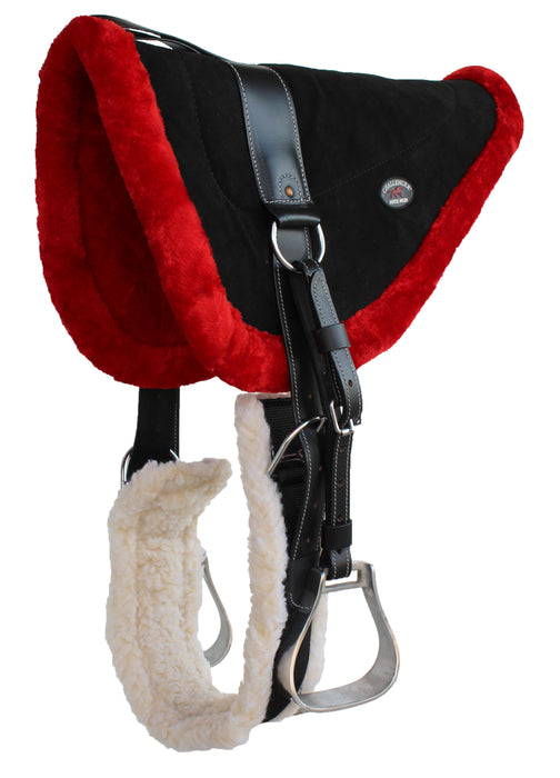 Horse SADDLE PAD WESTERN BAREBACK Suede Leather Girth Stirrups 39157-161