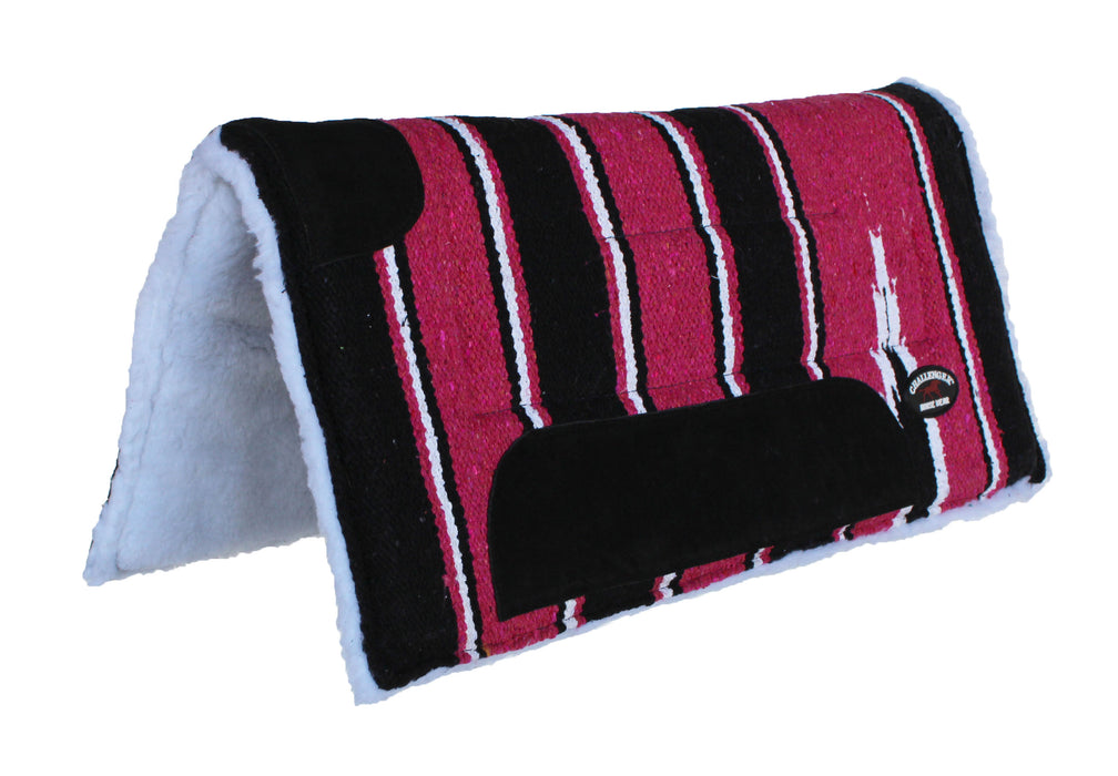 Horse SADDLE PAD 22"X22" Cotton Acrylic Wool Felt Fur Rodeo Tack 39162