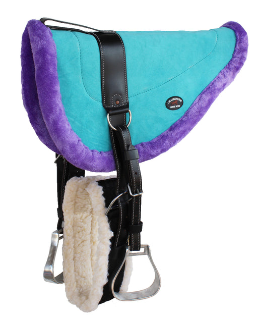 Horse SADDLE PAD WESTERN BAREBACK Suede Leather Girth Stirrups 39171-174