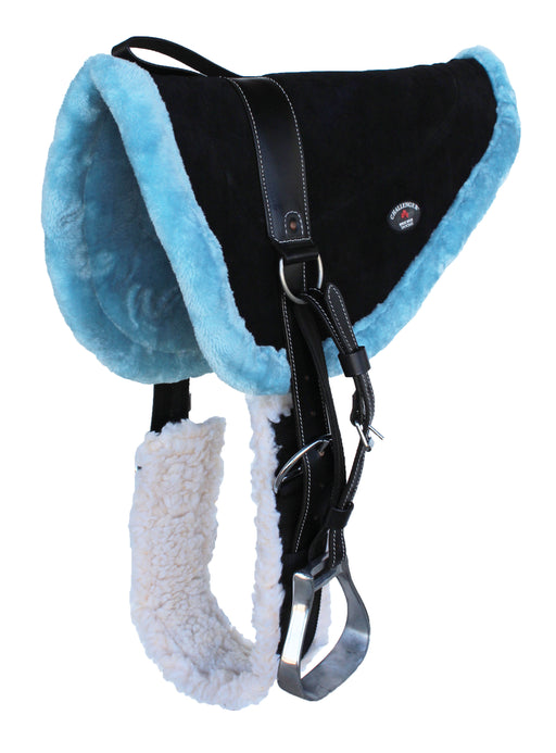 Horse SADDLE PAD WESTERN BAREBACK Suede Leather Girth Stirrups 39171-174