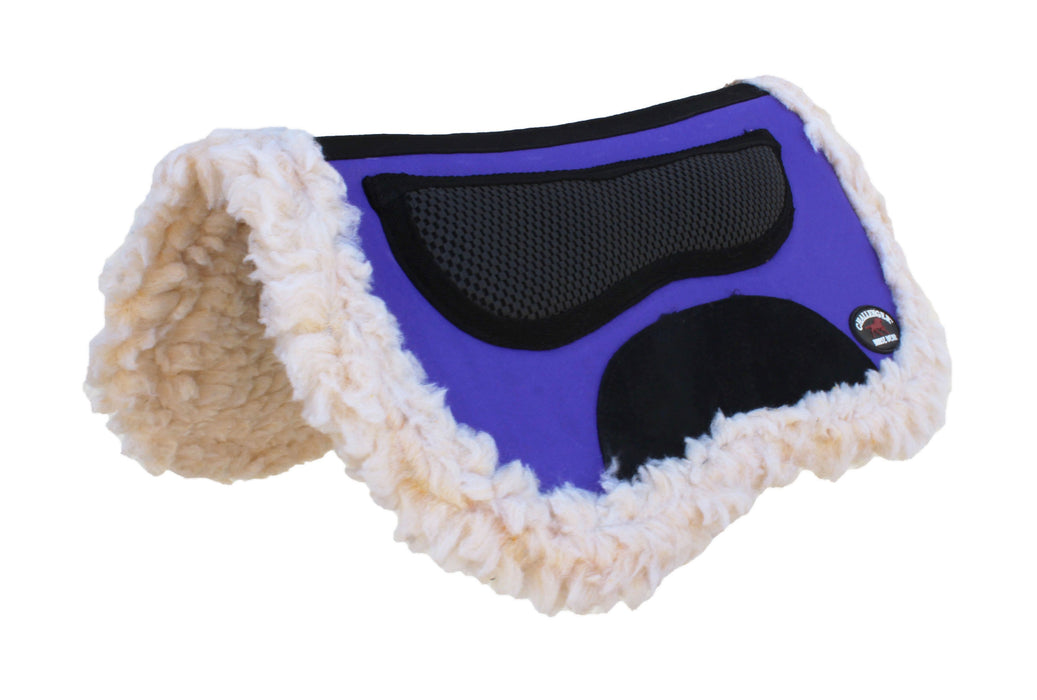 Horse Western Contoured Gel Grip Fleece Padded Saddle Pad Purple 39176