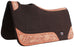 Horse SADDLE PAD Western Contoured Wool Felt Moisture Wicking Saddle Pad Black 39177