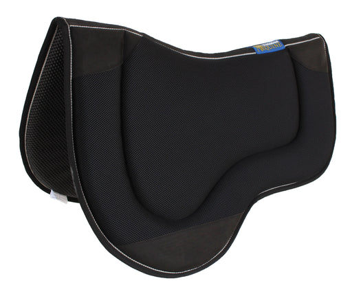 Horse English Western 27"x19" Endurance Contoured Neoprene Treeless Saddle Pad Black 39189