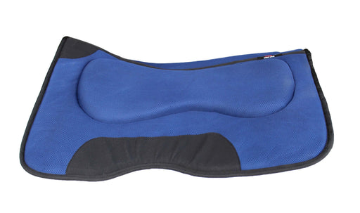 Challenger Western Shock Absorbing Saddle Pad – Breathable Mesh Top, Non-Slip Neoprene Bottom, Contoured Wither Relief – 31" Spine x 18" Drop