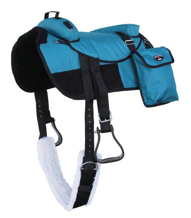 Horse Western Bareback Saddle Pad Trail w/ Pockets Girth Stirrups 39205