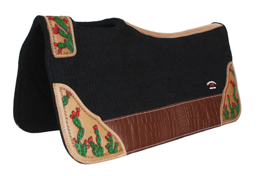 Horse 32" x 30" Western Contoured Wool Felt Therapeutic Saddle Pad 39218