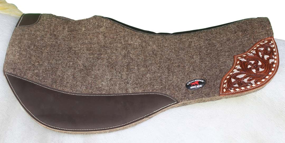 Horse 32" x 32" Western Contoured Wool Felt Barrel Saddle Pad 39223