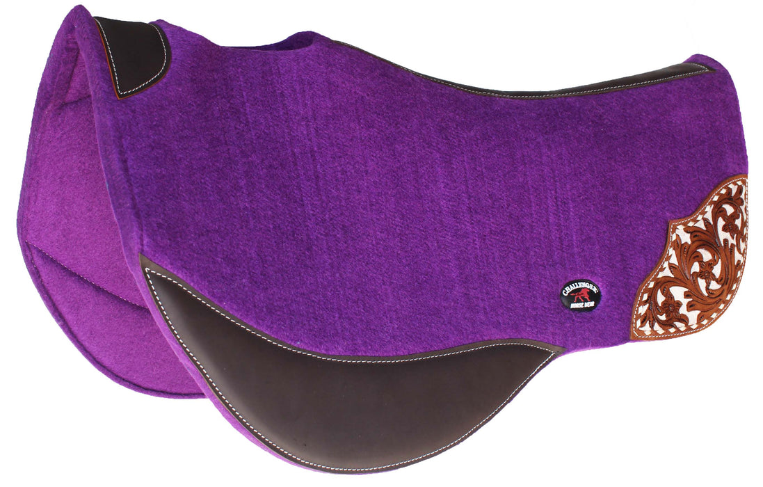 Horse 32" x 32" Western Contoured Wool Felt Barrel Saddle Pad 39223