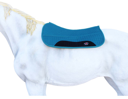 Horse Western 27"x32" Quilted Barrel Contoured Fur Padded Saddle Pad Teal 39229