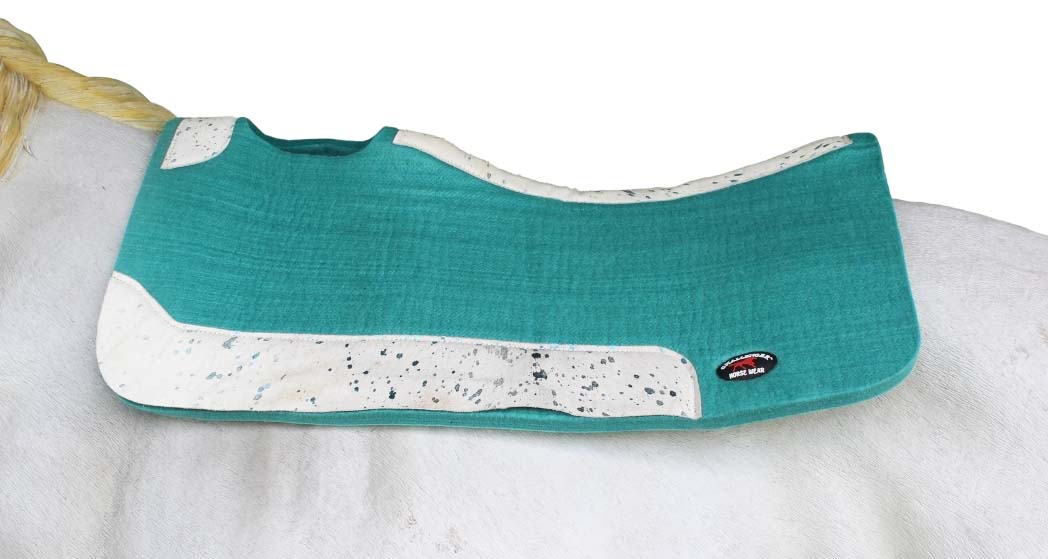 Horse 32" x 30" Western Contoured Wool Felt Therapeutic Saddle Pad 39232