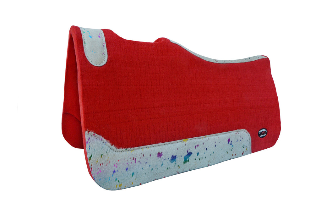 Horse 32" x 30" Western Contoured Wool Felt Therapeutic Saddle Pad 39233