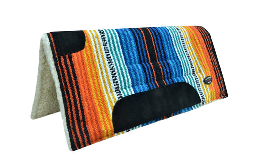 Horse Pony Western Faux Fur Lined Bottom Serape Acrylic Saddle Pad 39247v