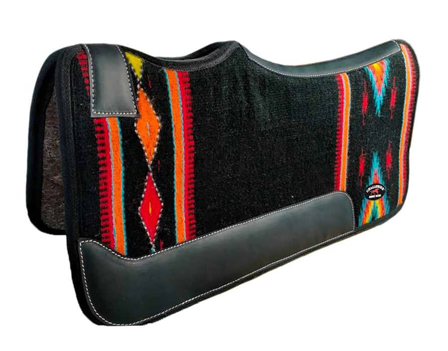 Horse 32"x30" Western Contoured Therapeutic Woven Wool Felt Saddle Pad 39250