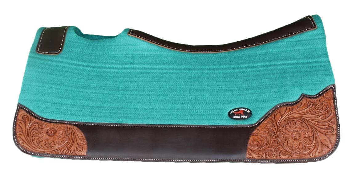 Horse 32"x30" Western Contoured Wool Felt Therapeutic Saddle Pad 39252