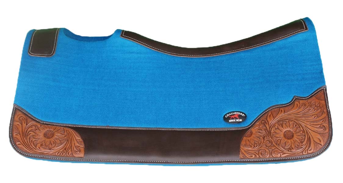 Horse 32"x30" Western Contoured Wool Felt Therapeutic Saddle Pad 39252