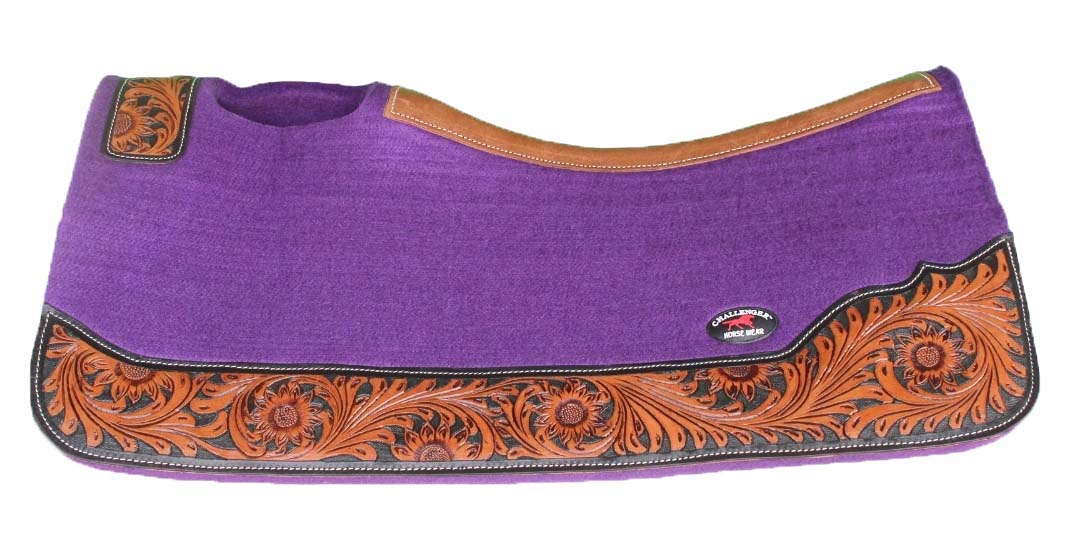 Horse 32"x30" Western Contoured Wool Felt Therapeutic Saddle Pad 39253