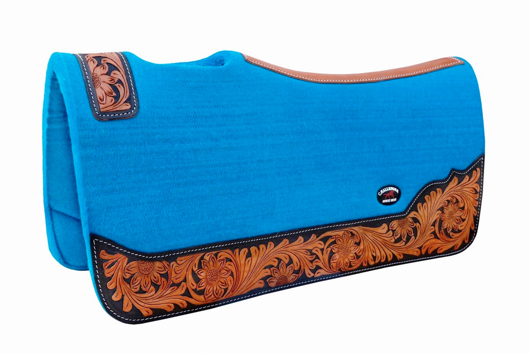 Horse 32"x30" Western Contoured Wool Felt Therapeutic Saddle Pad 39253
