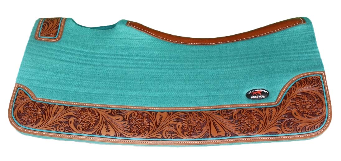 Horse 32"x30" Western Contoured Wool Felt Therapeutic Saddle Pad 39254