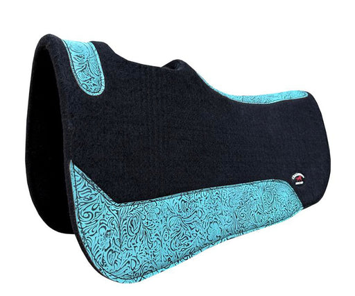 Horse Western 30x30 Contoured Wool Felt Leathers Close Contact Saddle Pad 39255
