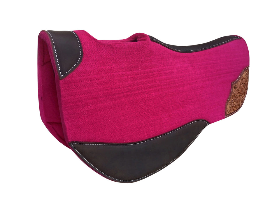 Horse 32"x32" Western Contoured Wool Felt Cotton Bareback Saddle Pad 39259