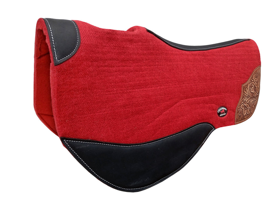 Horse 32"x32" Western Contoured Wool Felt Cotton Bareback Saddle Pad 39259