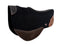 Horse 32"x32" Western Contoured Wool Felt Round Barrel Saddle Pad Black 39259