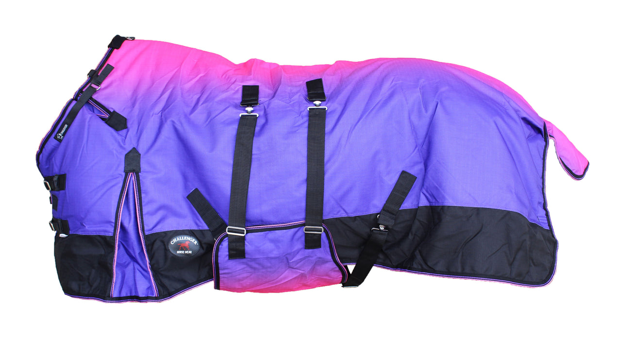 84"  1200D Turnout Medium-Weight Fleece Lined Bellyband Horse Winter Sheet 393LG