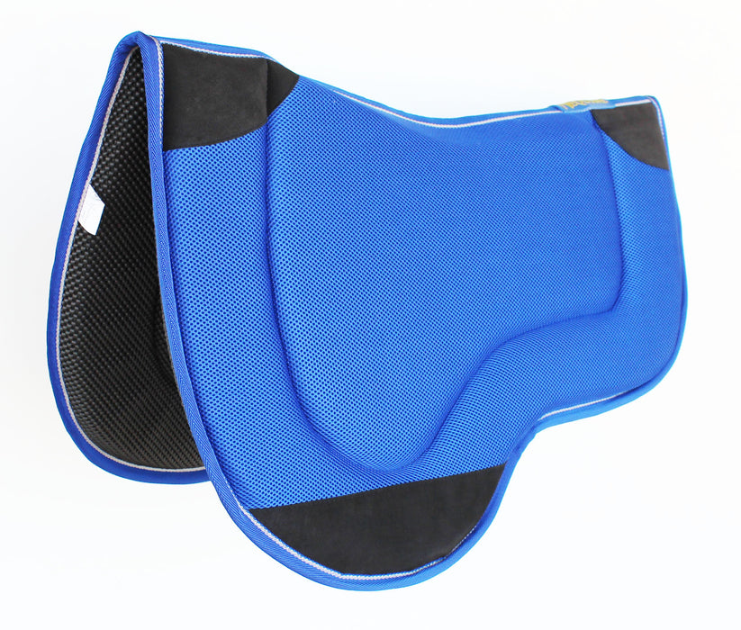 Treeless English Western Horse SADDLE PAD Endurance Neoprene Tacky Tack Antislip Memory Blue 3977