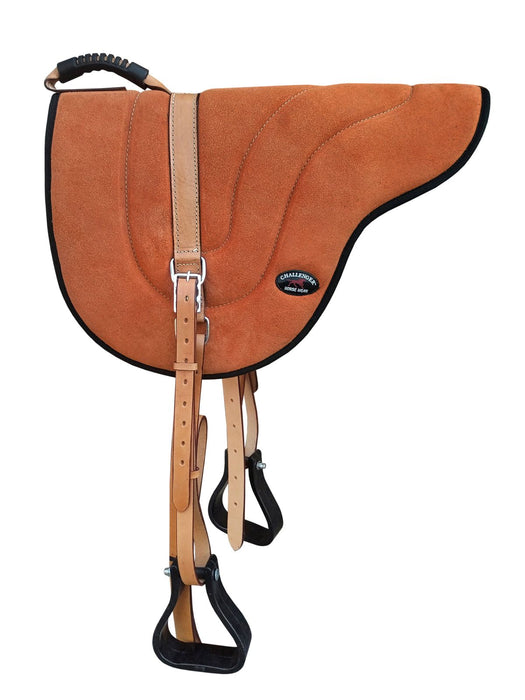 Challenger Bareback Saddle Pad with Stirrups, Adjustable Leather Straps, 23 x 17 in, 39RS02
